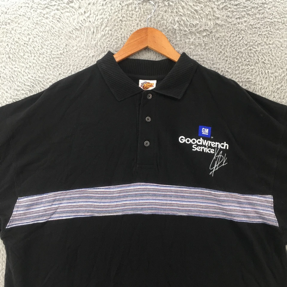 Camisa Polo Winners Circle Goodwrench Service Para Hombres XL Negra Algodón Cuello NUEVO Foto 2 de 4