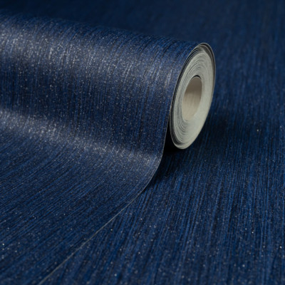 Einfache dunkelmarine mitternachtsblau Glitzer Schimmer strukturierte Kristall Vinyltapete