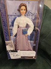 Mattel Signature Barbie Inspiring Women Helen Keller Educator Doll Blind Braille