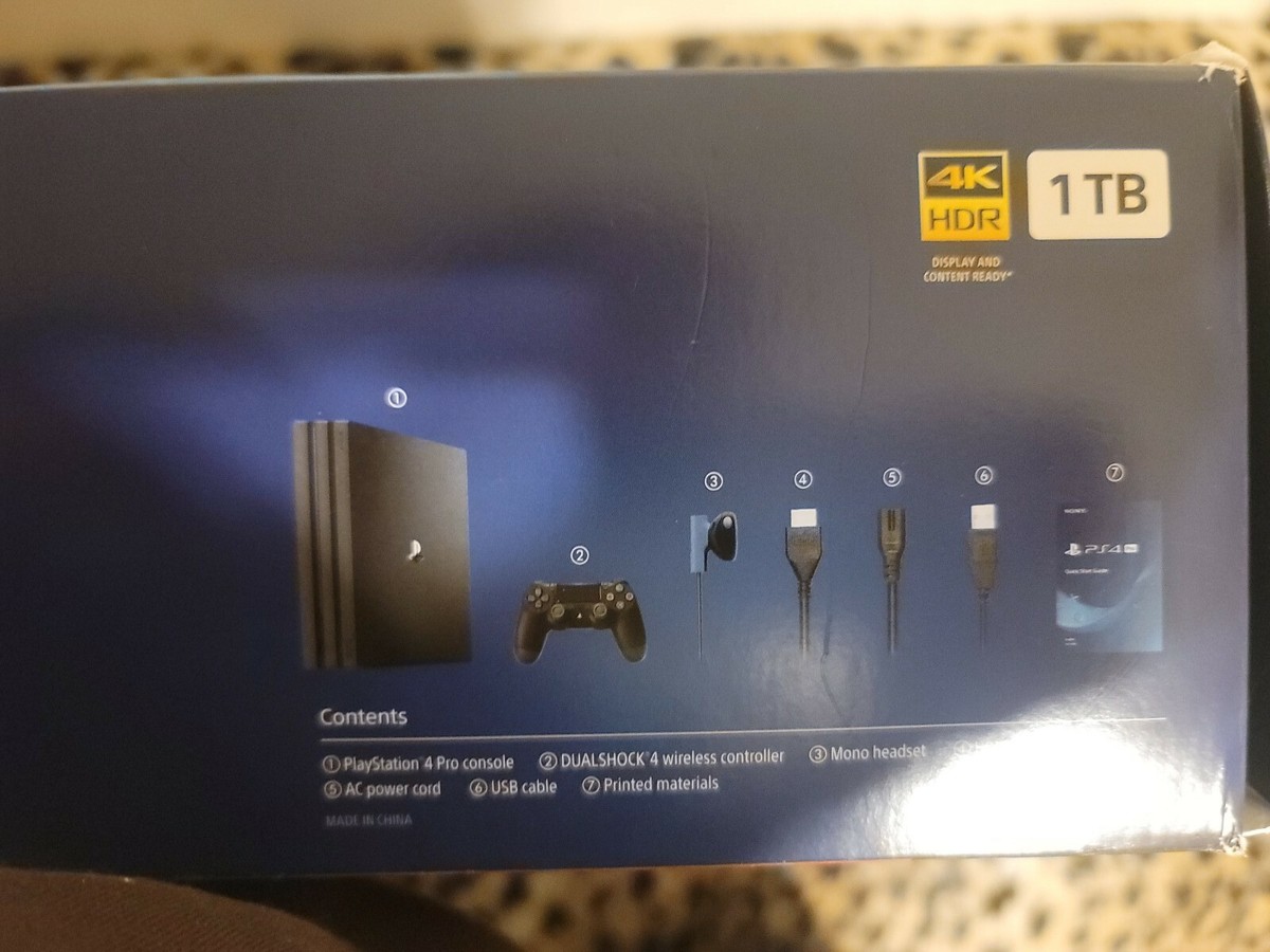 Sony PlayStation 4 Pro 1TB Console 'Black' (TESTED/WORKING