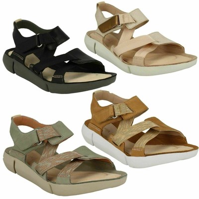 TRI CLOVER LADIES TRIGENIC CLARKS LIGHTWEIGHT OPEN TOE CASUAL SPORTY SANDALS | eBay