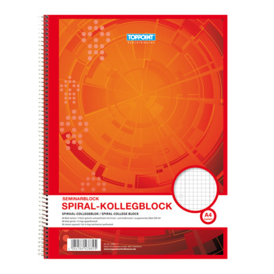 10x Collegeblock A4 Spirablock Kollegblock kariert