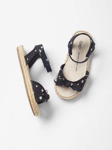 Gap Bebé/niño niñas tamaño 8 Azul Marino/White Alpargatas Sandalias Zapatos |