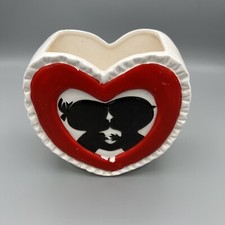 Vtg Vase 1958 Samson Import Valentine Heart P...