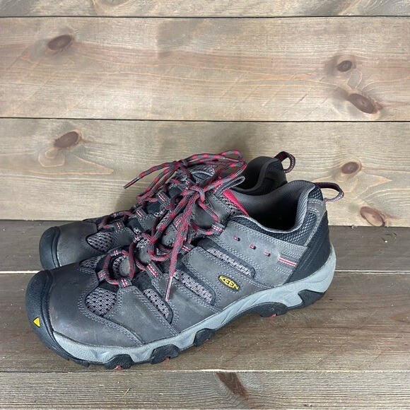 Scarpe da trekking atletiche Keen Koven taglia 9 5 in pelle grigie