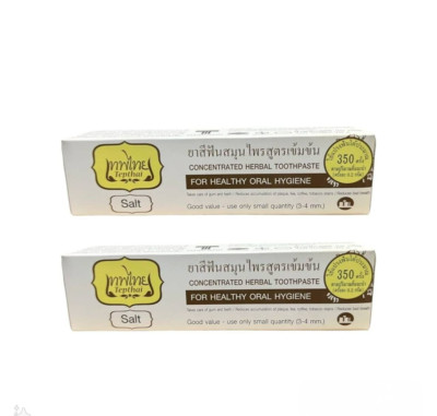 Thepthai ToothpasteThai  Herbal Oral Healthy Deep Clean Salt Flavor  70 g x 2