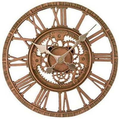 Outdoor/Indoor Garden Wall Clock Newby 12" With Mechanical Metal Frame
