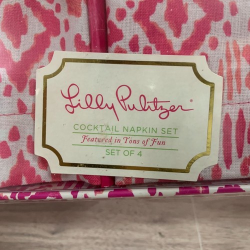 Set 4 tovaglioli da cocktail in cotone Lilly Pulitzer "È estate da qualche parte" - Foto 3 di 5