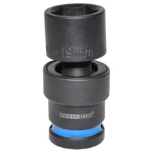 1/2" Drive Shallow Swivel Impact Socket 19mm 6 Point