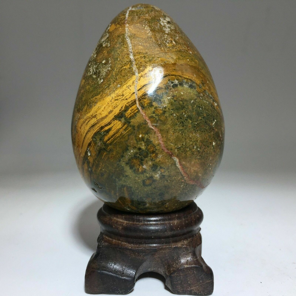 オーシャンジャスパー ポリクローム エッグ Polychrome OCEAN JASPER EGG Display Stone - 317 g | eBay