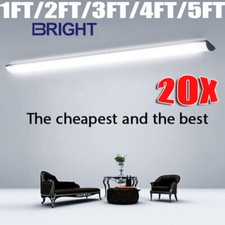 1/2/3/4/5FT Led Strip Lights Batten Tube Light Twins Non Flickering Garage Shop