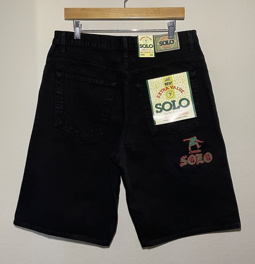 90s USA製 Solo Semore バギーデニム ジーンズ ブラック 90's SOLO SEMORE デニムバギーパンツ | 古着屋 Boogie