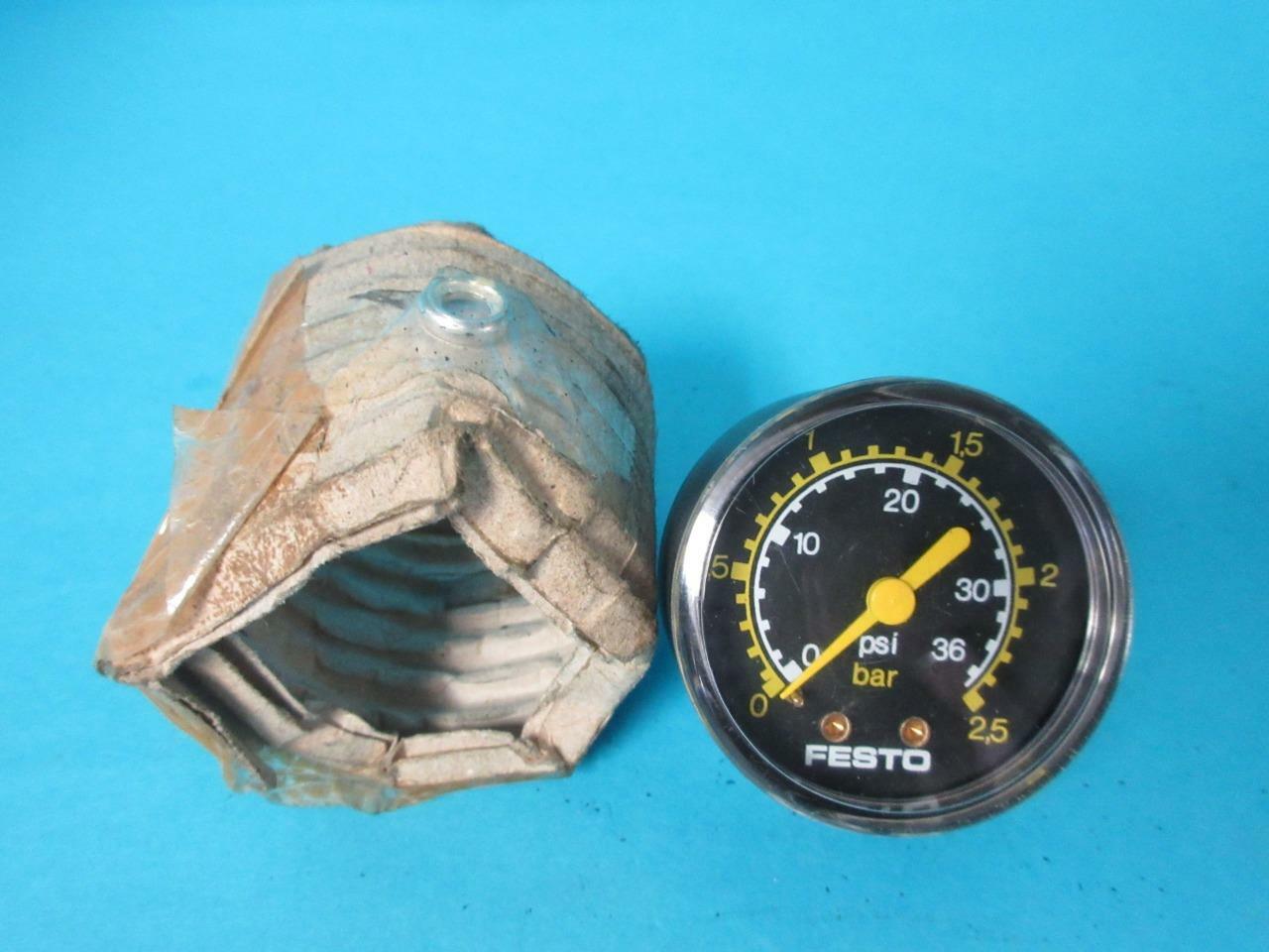 New Festo Pressure Vacuum Gauge 0-36 PSI 0-2.5 Bar