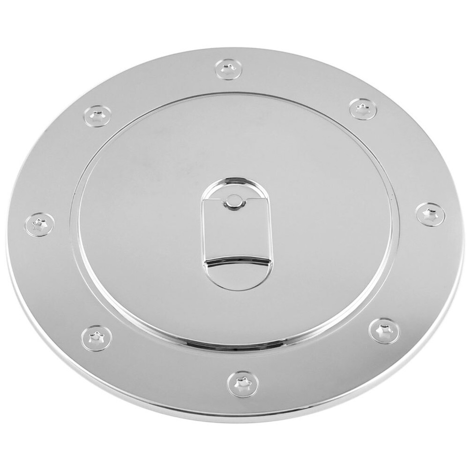 Chrome Fuel Tank Gas Door Cap Cover For Chevy Silverado GMC Sierra 2500