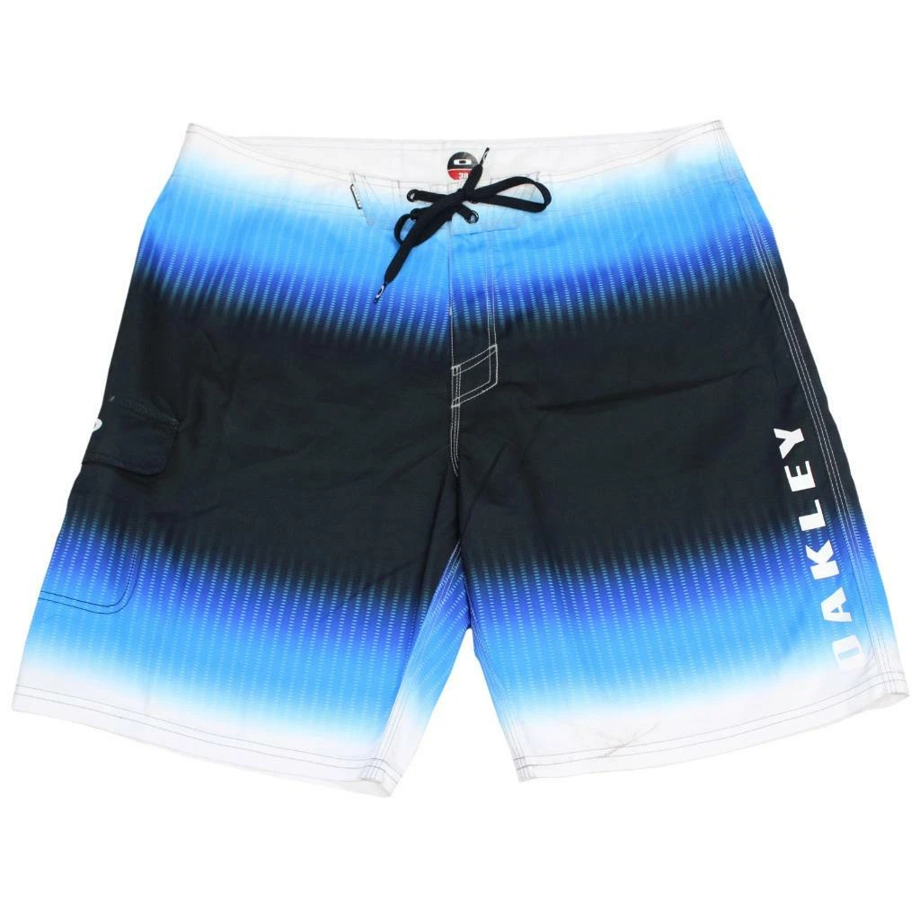 Oakley Focus Boardshorts Mens Size 36 XL Black Blue Surf Boardies Casual Shorts