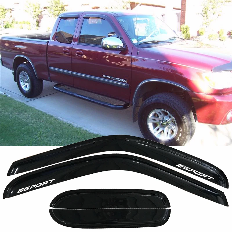 For 00 06 Toyota Tundra Extended Cab Window Visor Outside Smoke
