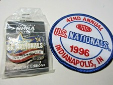 NHRA 1996 Original US Nationals Indianapolis Indiana Drag Racing Event Patch+Pin