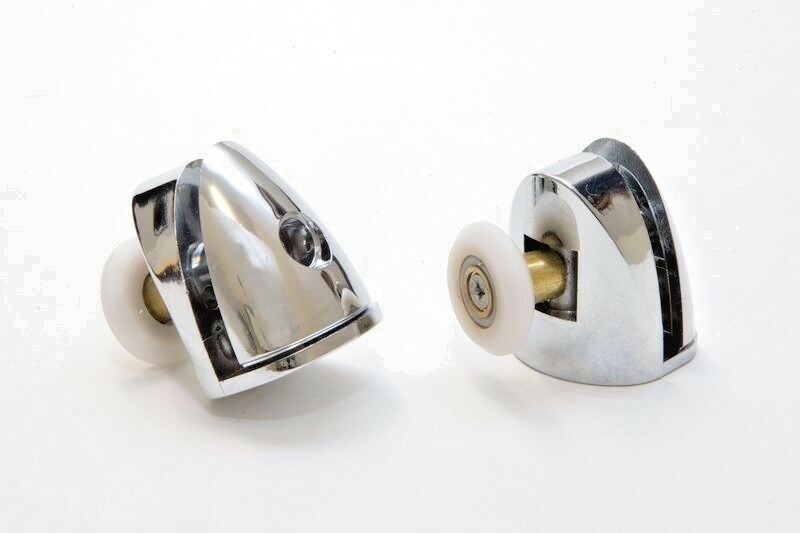 Pack of 2 x Top Shower Door Rollers/Runners 22mm wheels dia SS1 Chrome Plated
