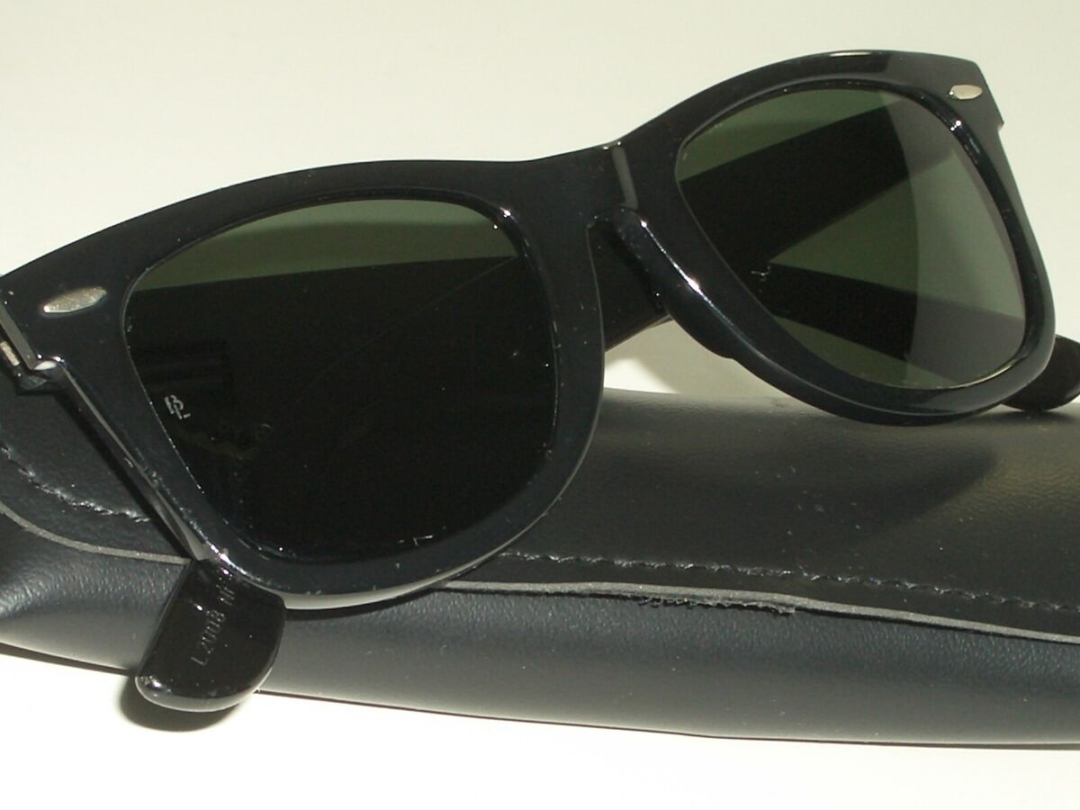 Vintage B&l Ray-Ban USA Shiny Black G15 Wayfarer 5022 L2008 Vintage B&l Ray-Ban USA Shiny Black G15 Wayfarer 5022 L2008