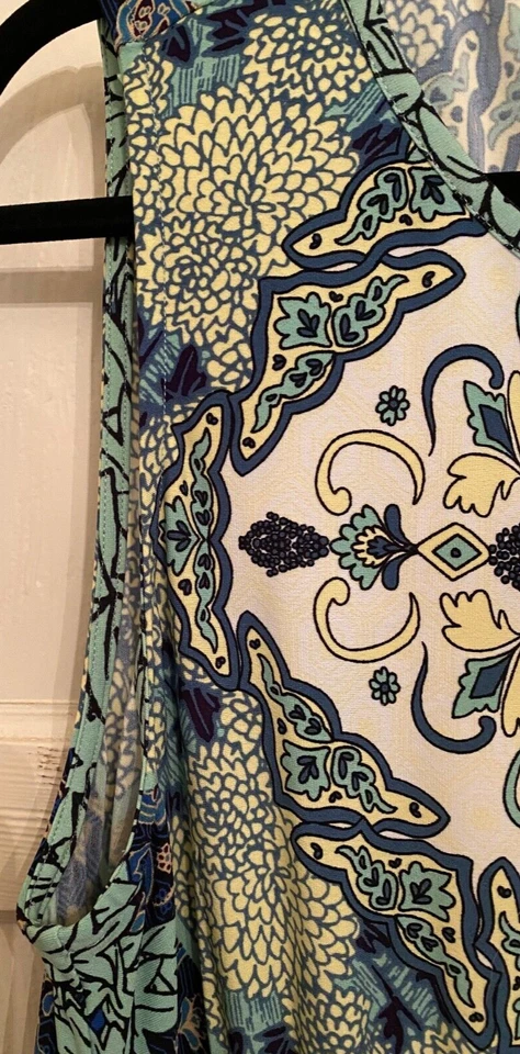 Nuevo sin etiquetas Maxi Vestido Chico's Sin Mangas Mujer Grande Talla 12 Chico: Talla 2 Jersey Elástico Foto 4 de 4