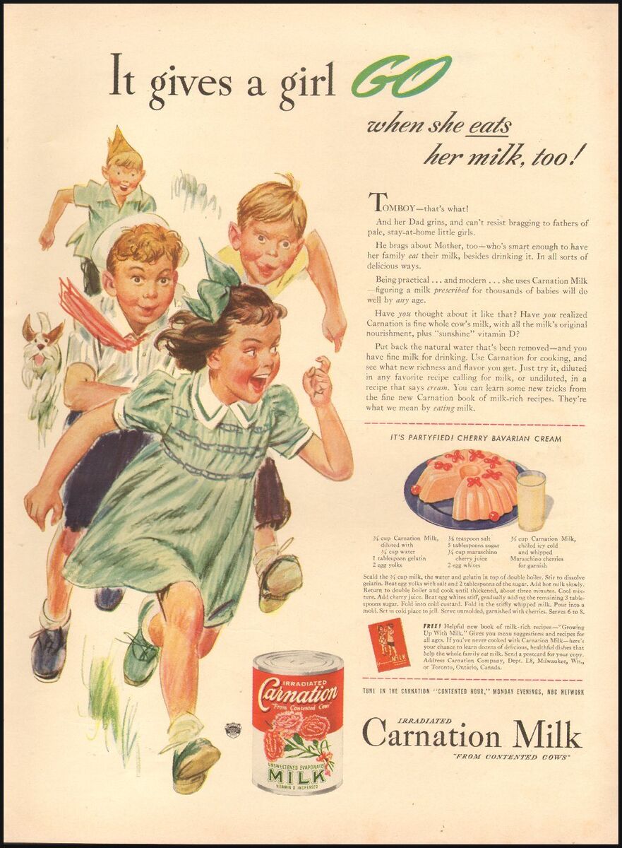 Recipe Book Carnation brand Milk-Rich recipes (Canada) 1940s Recipe Book Carnation brand Milk-Rich recipes (Canada) 1940s