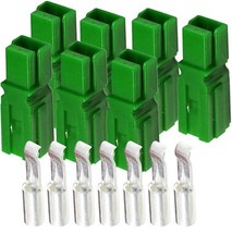 x7 Anderson Powerpole Connectors, PP15 to 45,, w/12-16 AWG GREEN 30 Amp