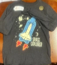 Cat & Jack Size XL Space Explorer Rocket Ship Glow In The Dark  Long Sleeve