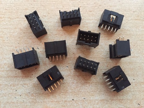 10 way Header Connector 0.100" (2.54mm) Through Hole Gold  x 10 pieces     Z2075 - Picture 2 of 2