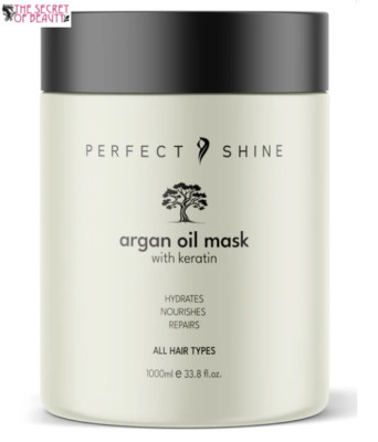Perfect Shine Arganöl Maske mit Keratin 1000ml für geschädigtes und behandeltes Haar