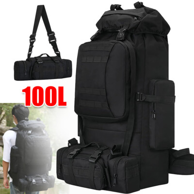100L XXL großer Wanderrucksack Reiserucksack Trekking Rucksack wasserabweisend
