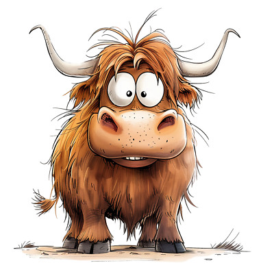 XXL 18X18 Car Sticker Funny Highland Cow Decal Weatherproof Vinyl Sticker