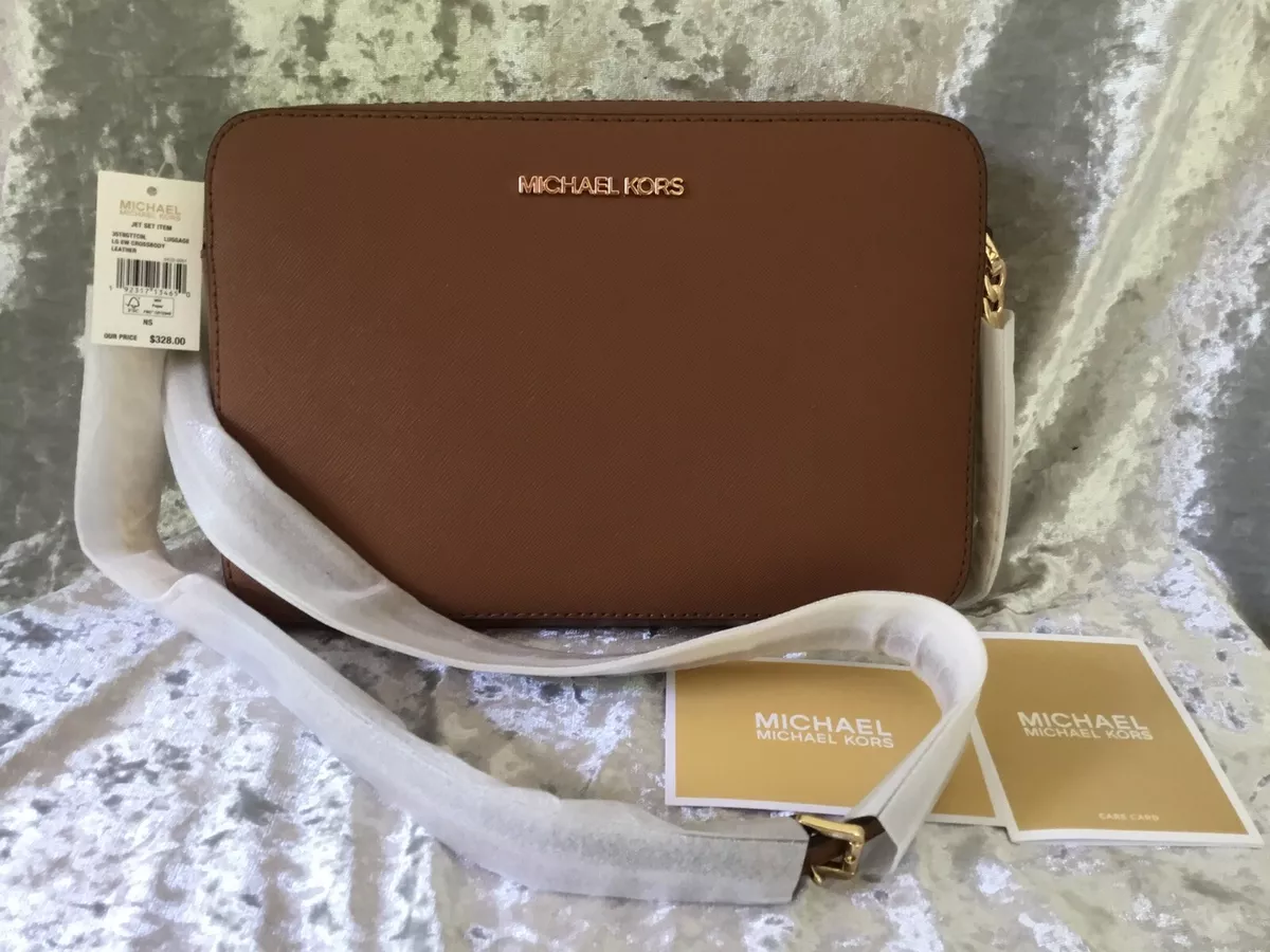 AUTHENTIC MICHAEL KORS CROSSBODY BAG JET SET LARGE LUGGAGE WITH