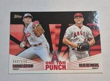 Shohei Ohtani #'d/299 - 2023 Topps One-Two Punch Black #12P-23 W/ Reid Detmers