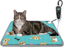 Blue Cat Heating Pad 18 X 18 Inches Waterproof Adjustable Smart Thermostat Warmi