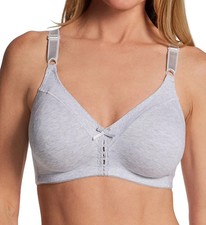 NWT Women's Bali Bra 34D Cool Comfort Cotton Classic Support Wire Free Grey 3036