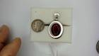 Orange AMBER OVAL stone Poland .925 Sterling SILVER PENDANT  1 1/4 x 1 7/8 — photo 2