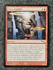 MTG Fiery Gambit Mirrodin Regular mint never played (DS3D1L2)