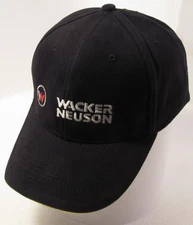 Wacker Neuson Equip. Hat Mens Black Adjustable Modern Logo Germany Brand Cap New