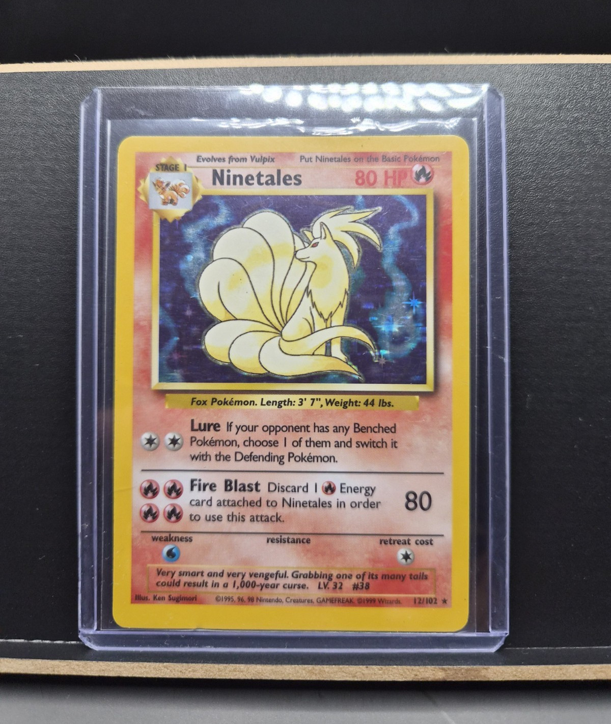 Pokemon TCG Ninetales Base Set 12/102 Holo Rare English HP - DMG