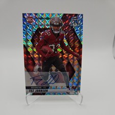 2025 Panini Mosaic Football #316 RC Tez Johnson Mosaic Prizm Auto Rookie RC