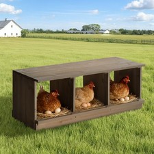 Wooden Chicken Nesting Box, 3-8 Hole Egg Laying Box for Chicken Coop Garden