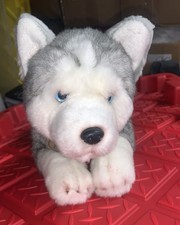 Russ Yomiko Classics Siberian Husky Puppy Dog Stuffed Animal Plush Blue Eyes 17  