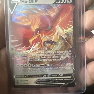 Ho-Oh V 140/195 Full Art Ultra Rare Mint Silver Tempest Pokemon TCG Card NM 