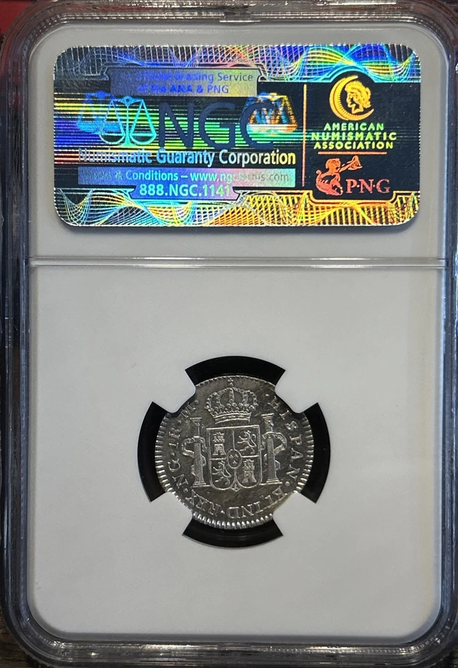 1821 GUATEMALA Silver REAL NGC MS-64 PL Proof Like - Image 2 of 4