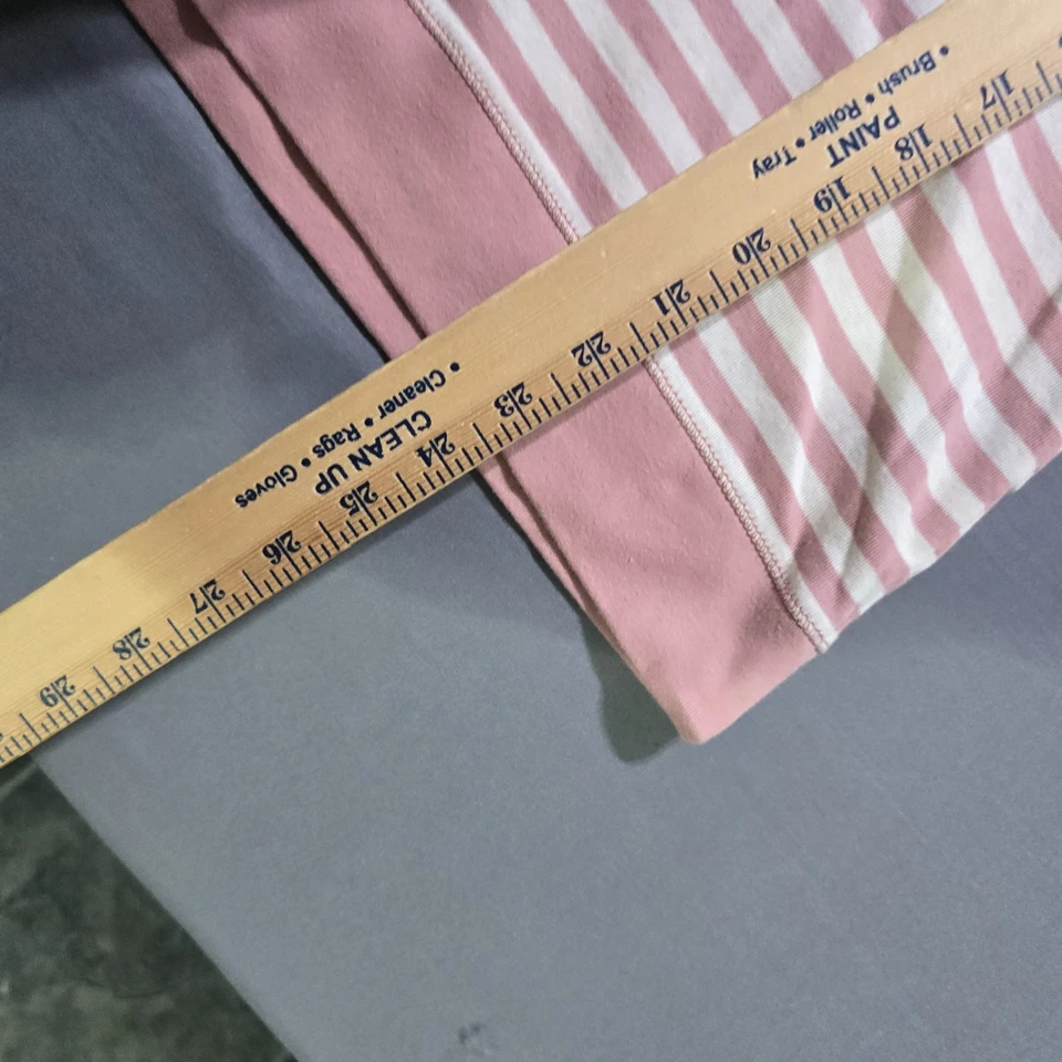 Lauren Ralph Lauren Mujer Capucha Camisa Rosa Blanco Rayas Manga 3/4 XL Nuevo Foto 2 de 4