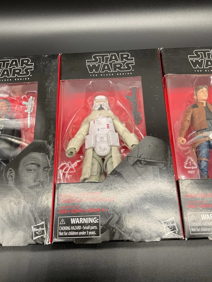Star Wars Black Series Lote de 4 Lando, Range Trooper, Han Solo, DJ - Caja dañada Foto 3 de 4