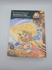 BBC Earth Excavate  Discover Gemstone Dig, Dig Up 9 Real Medium, Brown