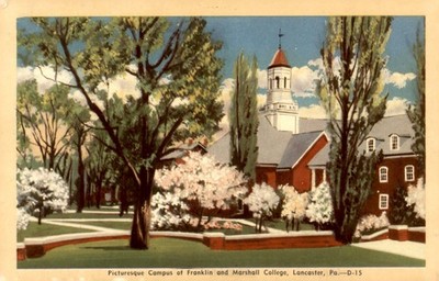 Franklin and Marshall College, Lancaster, PA - Campus View Postcard