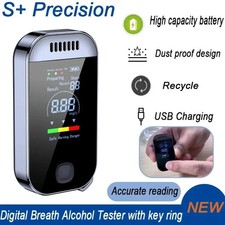NEW Digital Breath Alcohol Tester Professional Breathalyzer With LCD Display USB