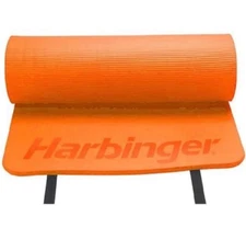NEW Harbinger 5/8" Ribbed Durafoam Exercise Yoga Workout Mat - Orange
